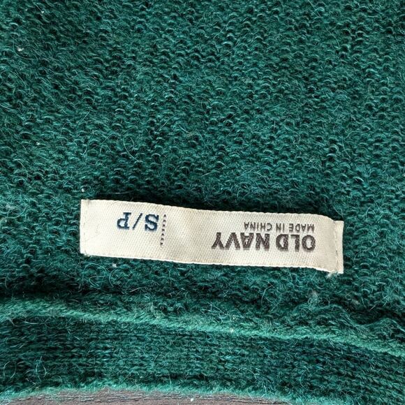 Emerald green mohair wool blend V -neck cardigan 3/4 sleeves size S - Picture 8 of 10